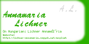 annamaria lichner business card